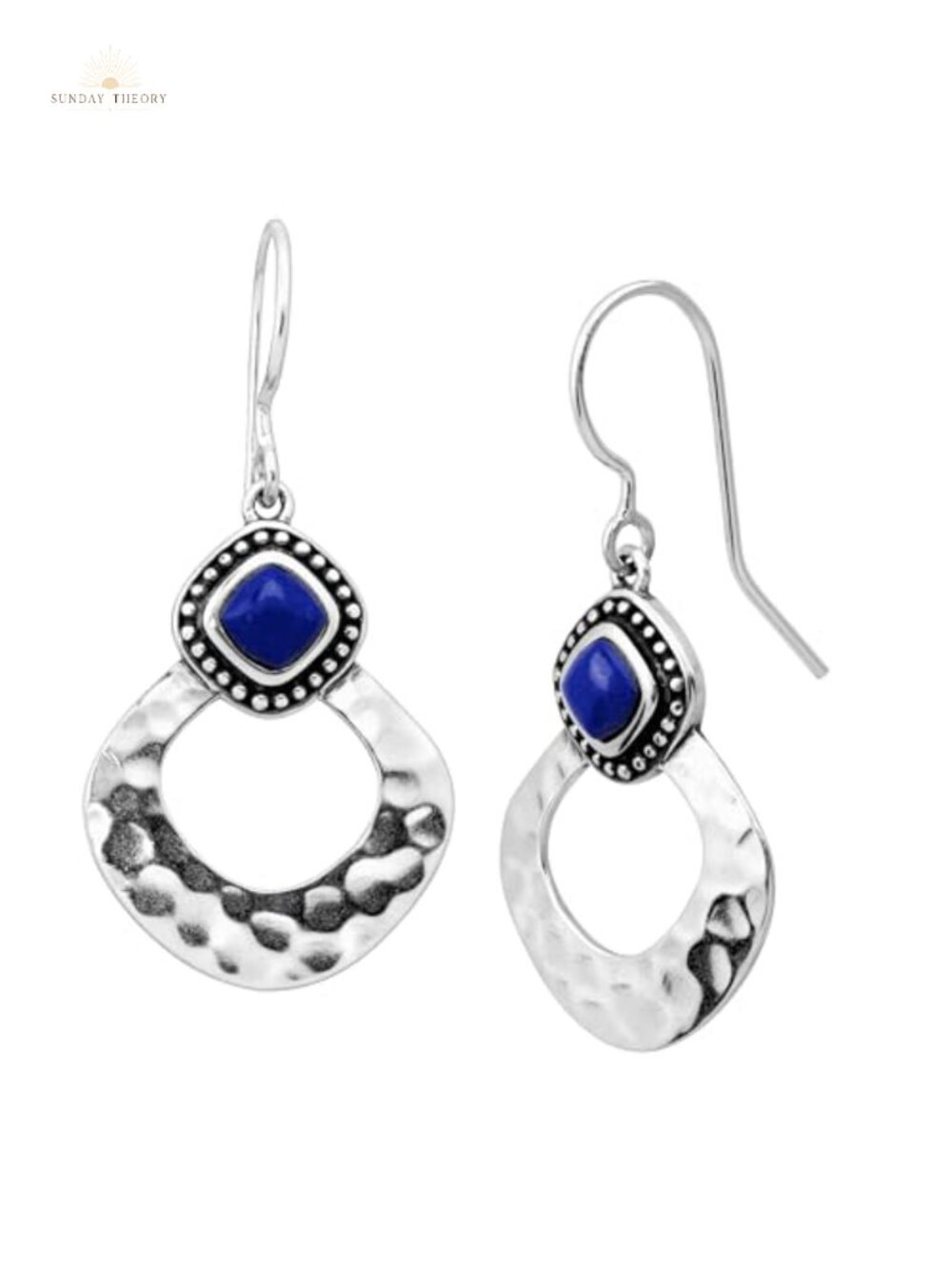 Sterling Silver Lapis Drop Earrings